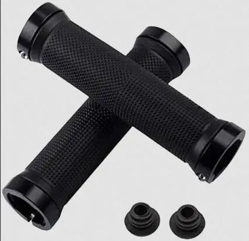Bicycle Rubber Grips Alloy Lock Non-Slip Rubber Bicycle Handlebar