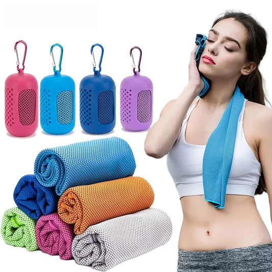 Cooling Towel Breathable Chilly Towel Sports Towel With Storage Box