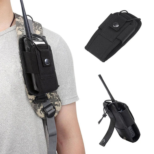 Tactical Walkie-Talkie Bag Radio Case Intercom Universal Pouch for