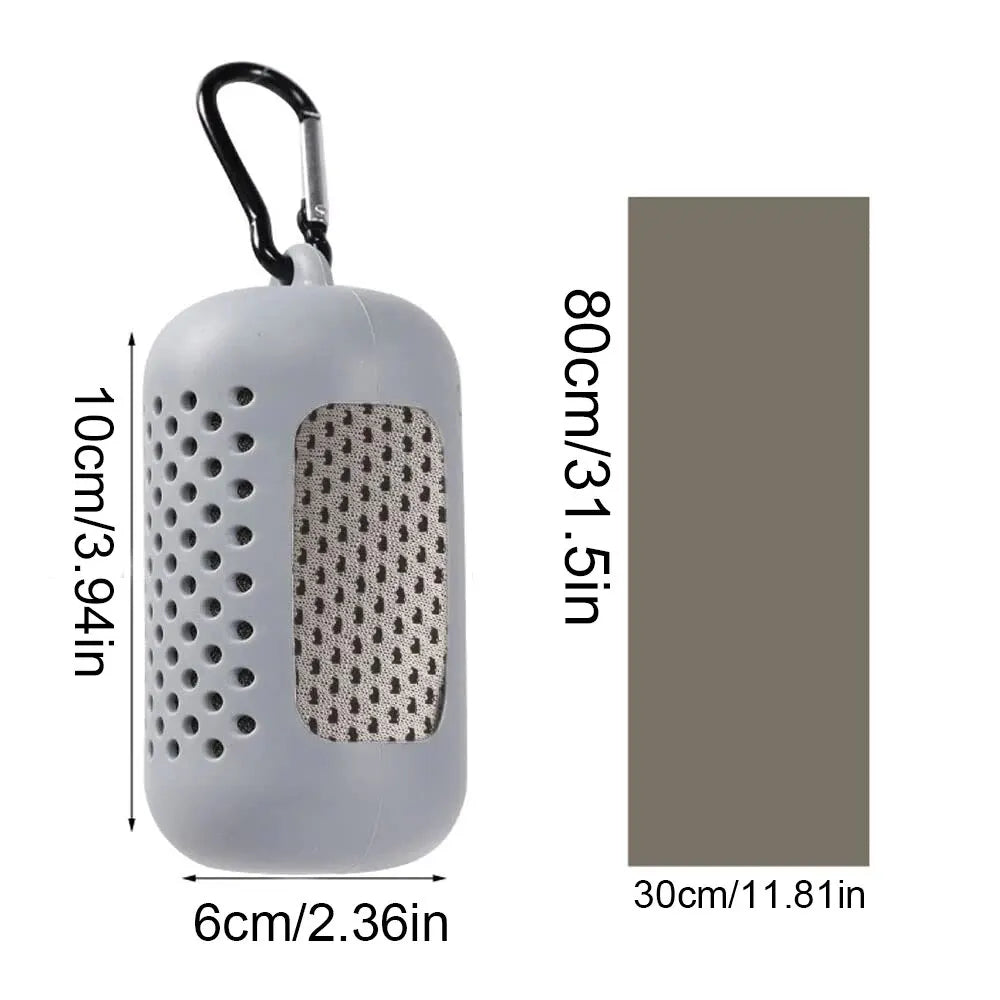 Circular Silicone Wrapped Cold Towel Cooling Towel Quick Drying