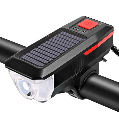 Solar Bicycle Light USB Rechargeable Power Display MTB Mountain Road