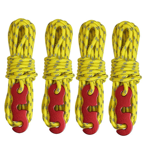4 Outdoor Tent Ropes, Reflective Ropes Canopy Ropes Reinforced