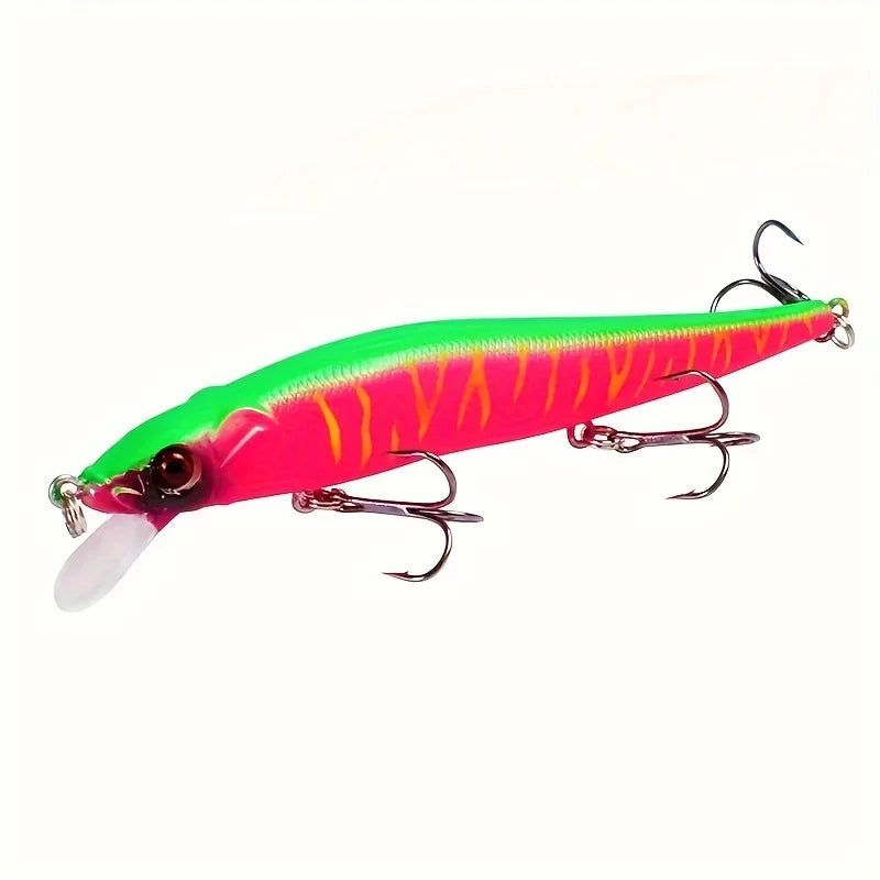 1pc 4.53inch/0.49oz Plastic Simulation Lure, Minnow Hard Bait With 3