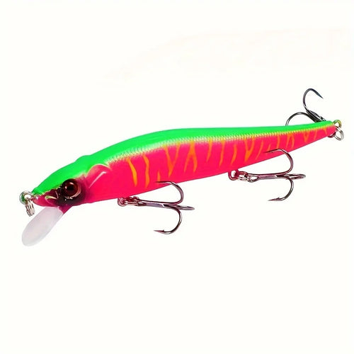 1pc 4.53inch/0.49oz Plastic Simulation Lure, Minnow Hard Bait With 3