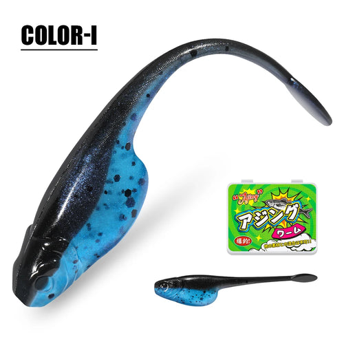 Rosewood Crappie Minnow Shad Soft Baits 5cm Ajing Worm Fishing Lure