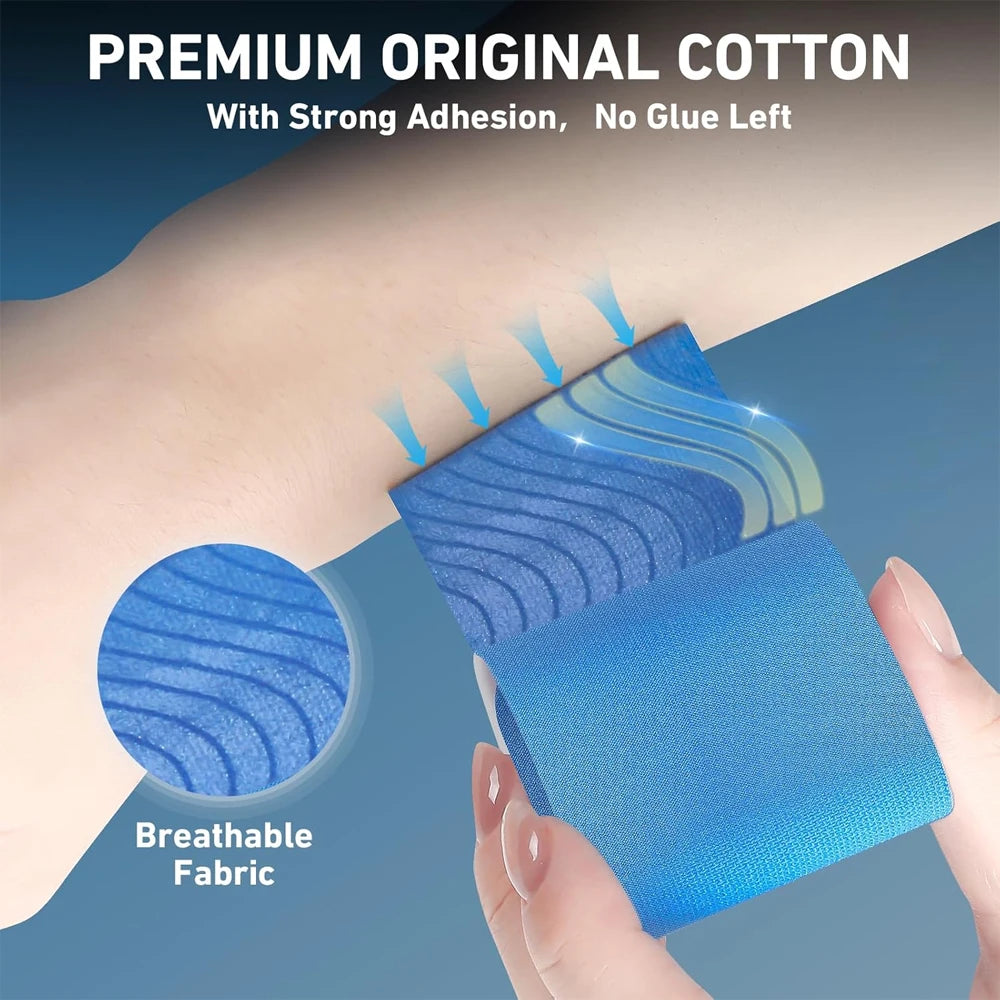 10PCS Kinesiology Tape for Knees, Waterproof & Elastic, Breathable