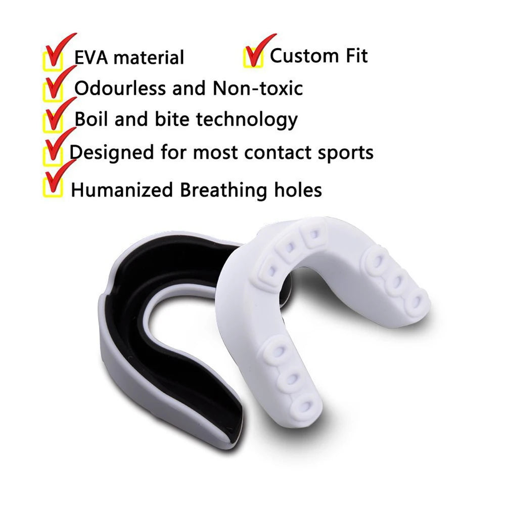 Fighting Training Mouth Guard Boxing Gum Shield Slim Fit Adult Sports