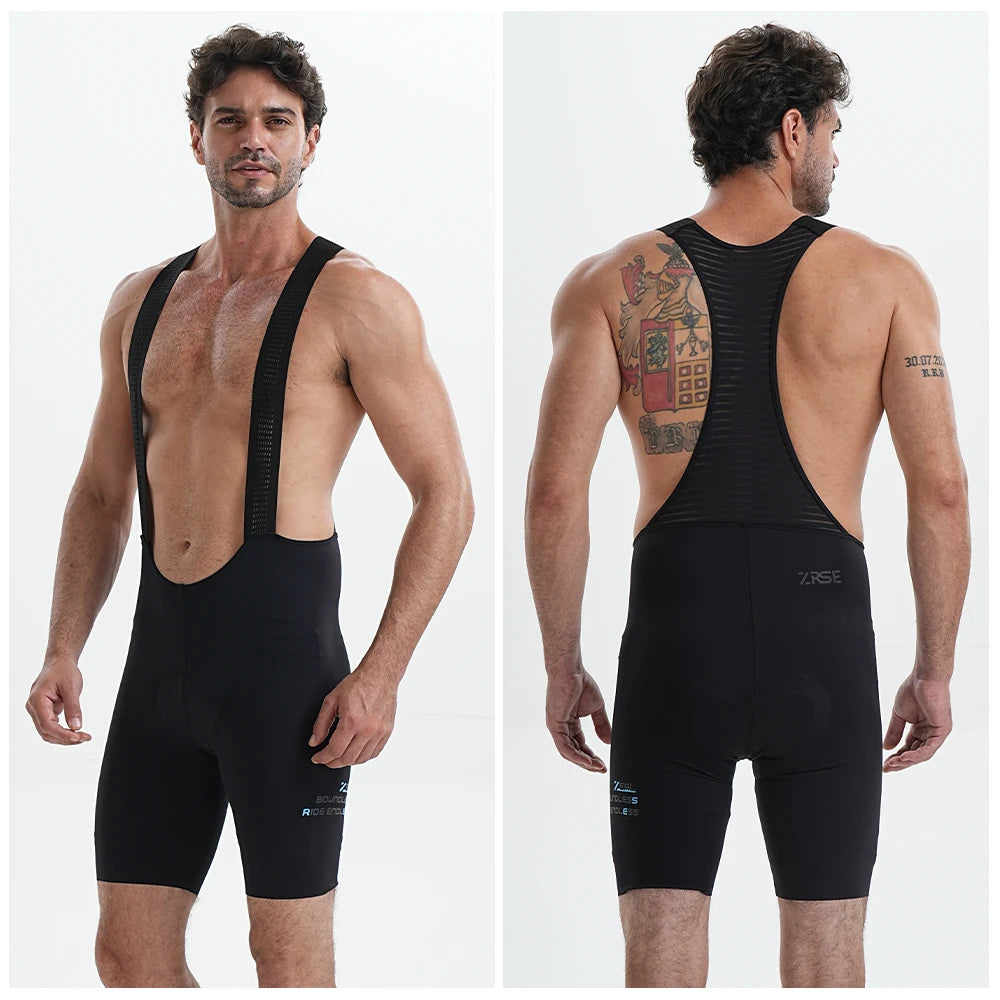 Men's Cycling Bib Shorts Seamless Outdoor Wear Bike Ride 7 Hours