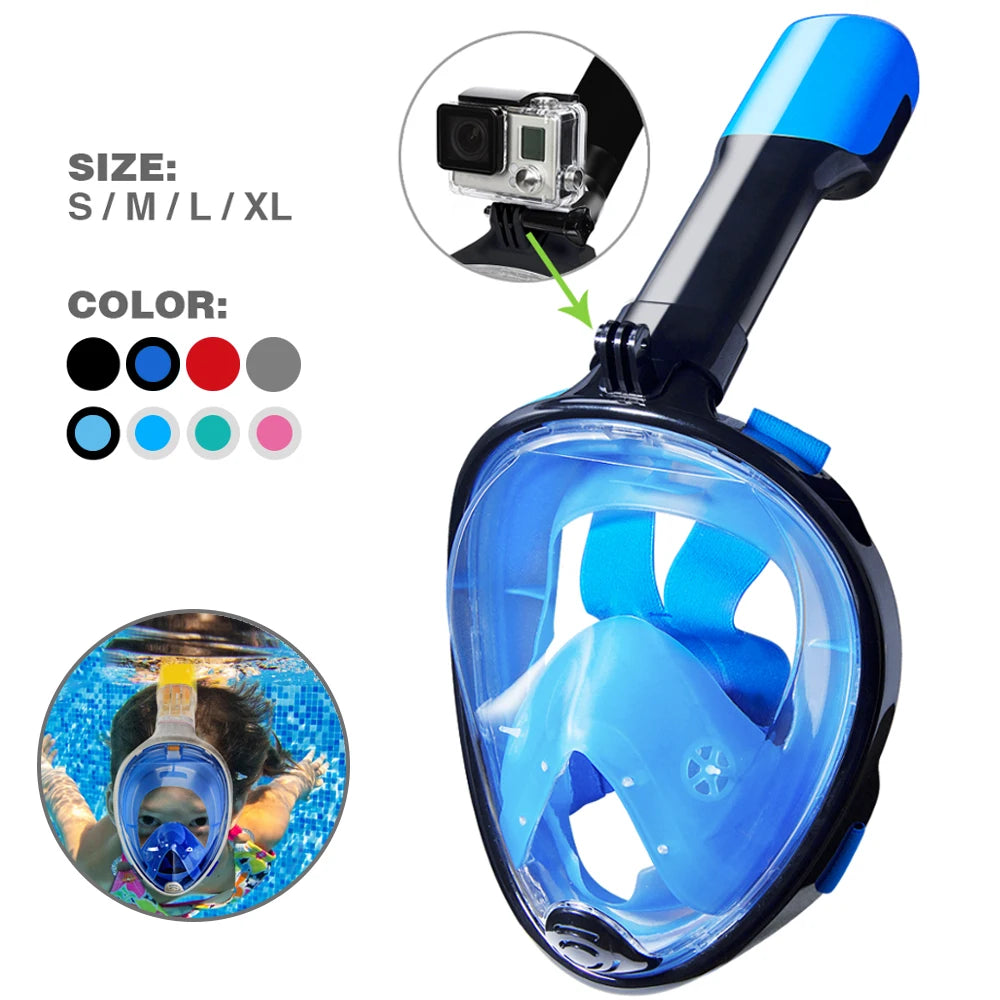 Professional Snorkeling Diving Mask Underwater Scuba Full Face Snorkel