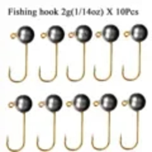 10pcs/lot Micro Jig Head Fishing Hook 1g-5g Ice Fishing Hook Mini