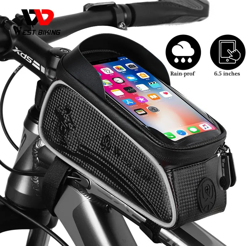 WEST BIKING Bicycle Bag Cycling Top Front Tube Frame Bag Waterproof