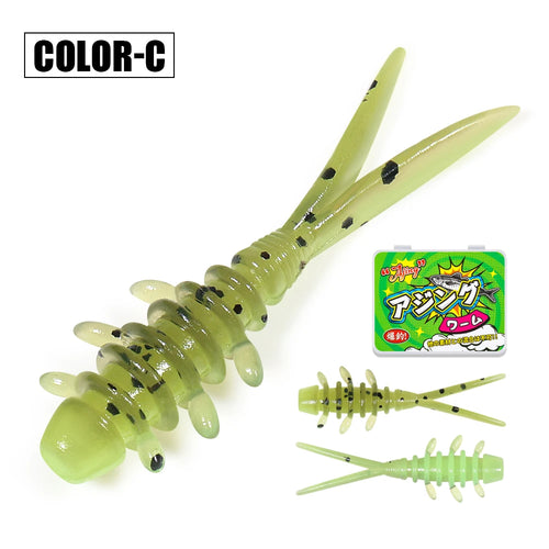 Rosewood 25mm Micro Worm Soft Fishing Lure TPR Floating Silicone