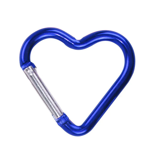 1-Piece Heart-shaped Aluminum Carabiner Key Chain Clip Outdoor Keyring