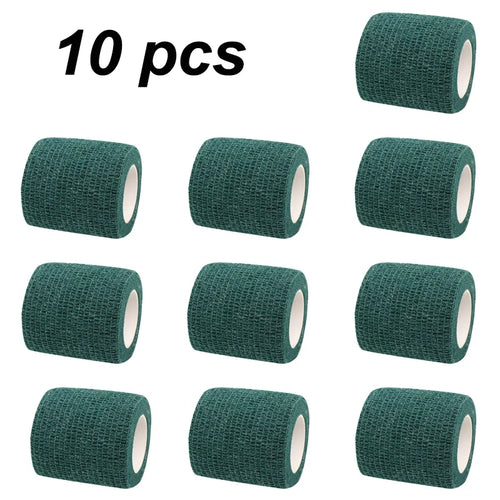 10 pcs Colorful Sports Self Adhesive Elastic Bandage Wrap Tape For