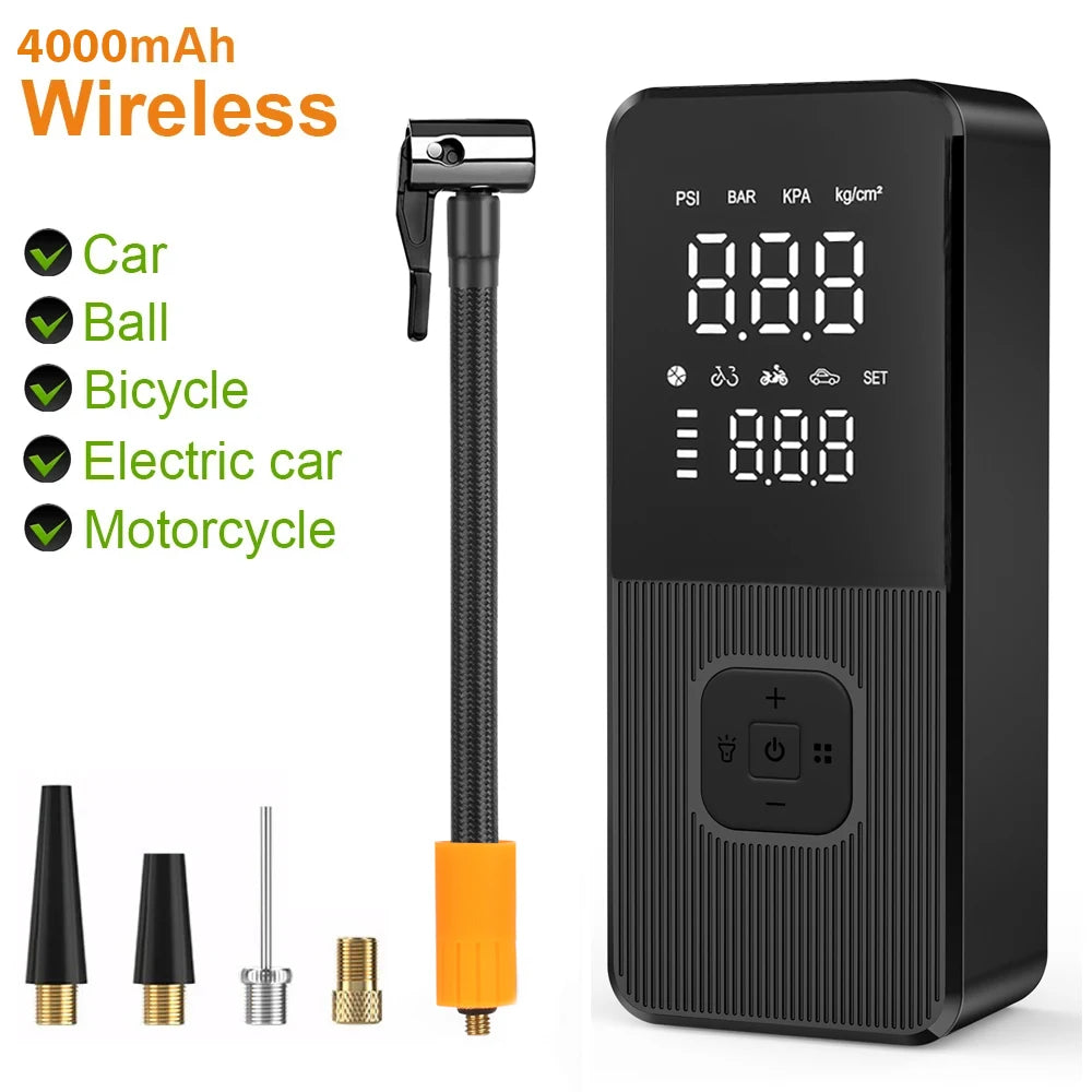 150psi Air Pump Portable Wireless Electric Tire Inflator For Car