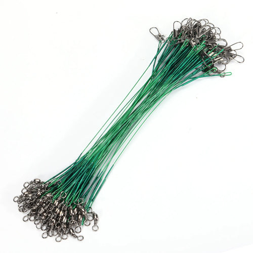 Sougayilang 20pcs Anti Bite Steel Fishing Line Steel Wire Leader with