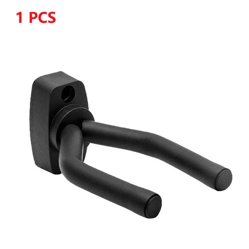 1 to 10 guitar wall mounted, black hooks in all sizes, bass, mandolin,