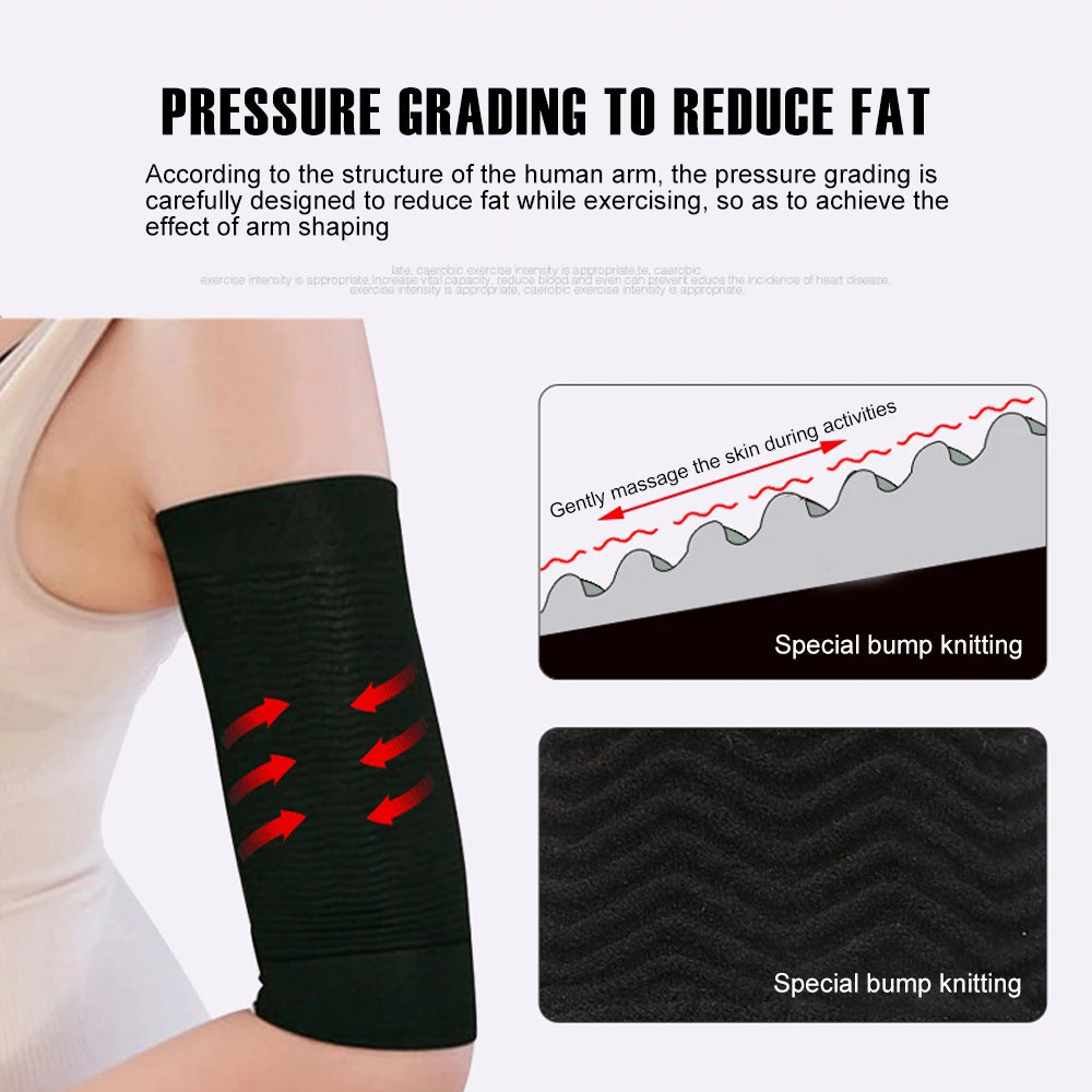 1Pair Arm sSlimming Shaper Compression Wrap Sleeve Helps Lose Arms