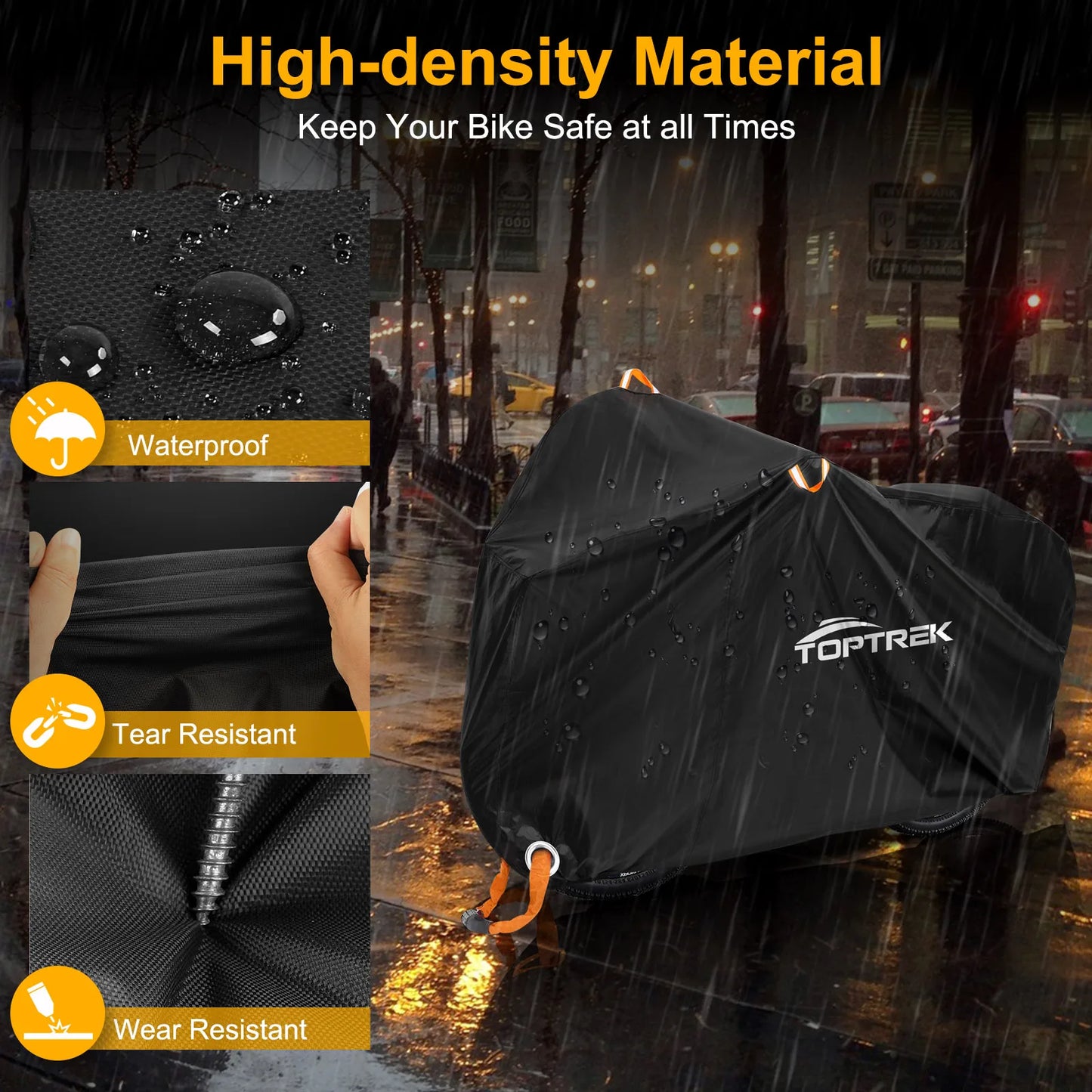 Toptrek Bike Cover 210T High Quality Bicycle Protector Multipurpose