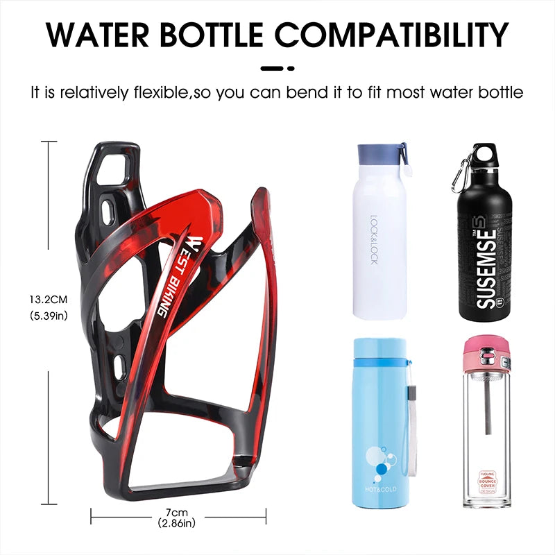 WEST BIKING Bicycle Water Bottle Cage Colorful Gradient Cycling Bottle