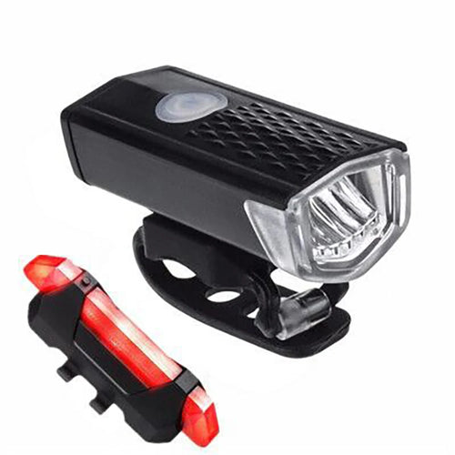 Bike Light Set Front Light with Taillight USB Rechargeable Easy to