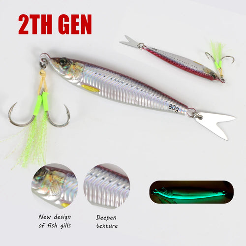 TOLU 2024 NEW 3D Printed Fast Sinking Metal Jig Lure 20g 30g 40g 60g