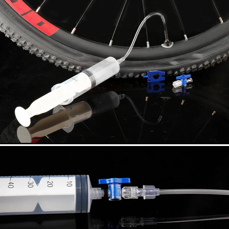 Bicycle Oil Bleed Tubeless Tire Injection Tool MTB Sealant Injector