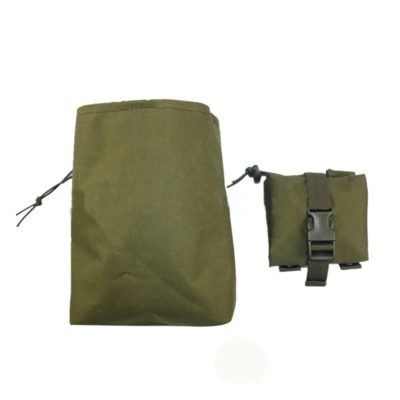 Folding Molle Magazine Dump Drop Pouch Military Airsoft Ammo EDC Tool