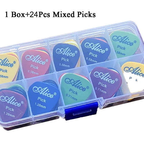 Multicolor Guitar Picks 24/50/100 Pieces Mixed ABS Premium Plastic