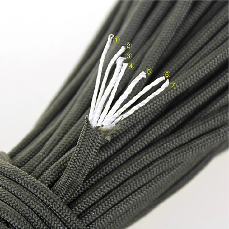 5m/20m/31m 4mm Thick Braided Paracord For Camping And Hiking, Handmade