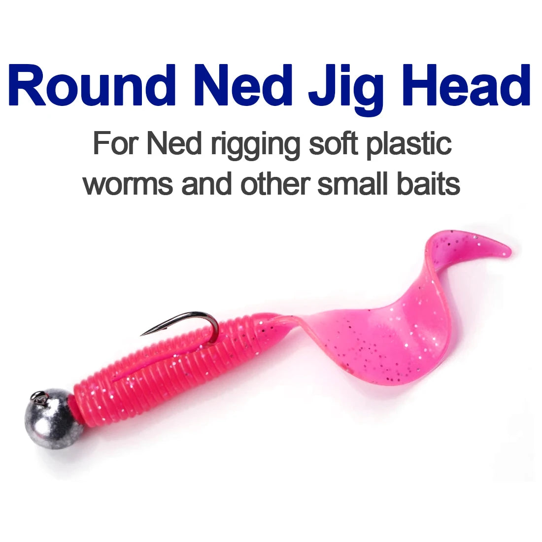 FishTrip 5~10pcs Ned Jig Heads Fishing Hook 2g~17g Soft Lures Worm