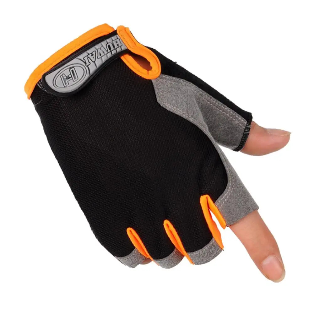 Half Finger Outdoor Cycling Anti Slip Anti Sweat Men Women Half Finger