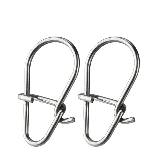 100pcs Fishing Nice Hooked Snap Pin 304 Stainless Steel Rolling Swivel