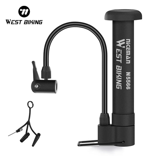 WEST BIKING MTB Bicycle Pump 80 PSI Bike Manual Air Pump Balloon Tire