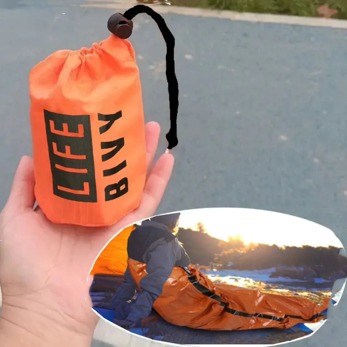 Portable Waterproof Emergency Survival Sleeping Bag Outdoor Edc