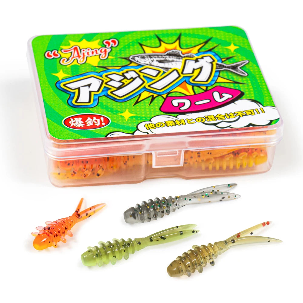 Rosewood 25mm Micro Worm Soft Fishing Lure TPR Floating Silicone