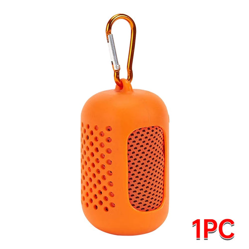 Outdoor Towel Round Silicone Wrapped Ice Towel Soft Breathable Cool