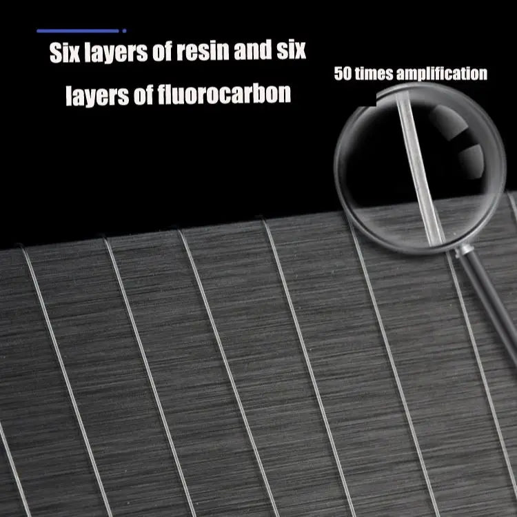 REDTOMATO Fishing Line Fluorocarbon Coated 220M Clear Carbon Fiber