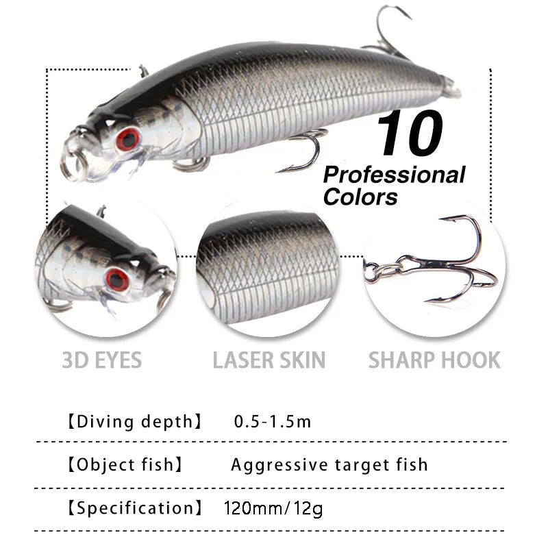 1PCS Japan Hot Model Sinking Minnow Fishing Lures 8.5cm 9.2g Jerkbait