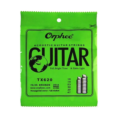 Orphee TX620 630 Acoustic Guitar Strings Hexagonal Core+8% Nickel