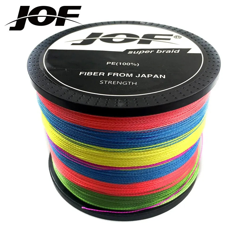 JOF 4 Strands Braided Fishing Line Multifilament 300M 500M 1000M Carp