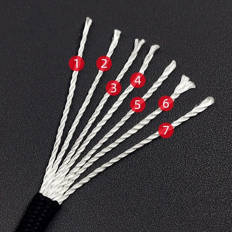 7 Cores 550 Paracord Cord 5 15 30 M Dia.4mm For Outdoor Camping