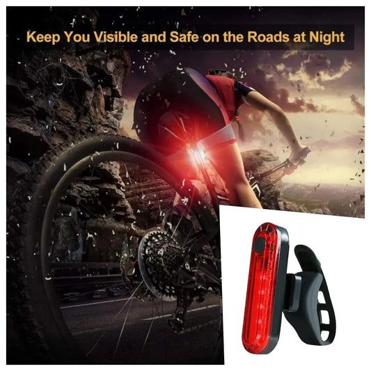 USB Rechargeable LED Bike Tail Light Bright Bicycle Rear Cycling