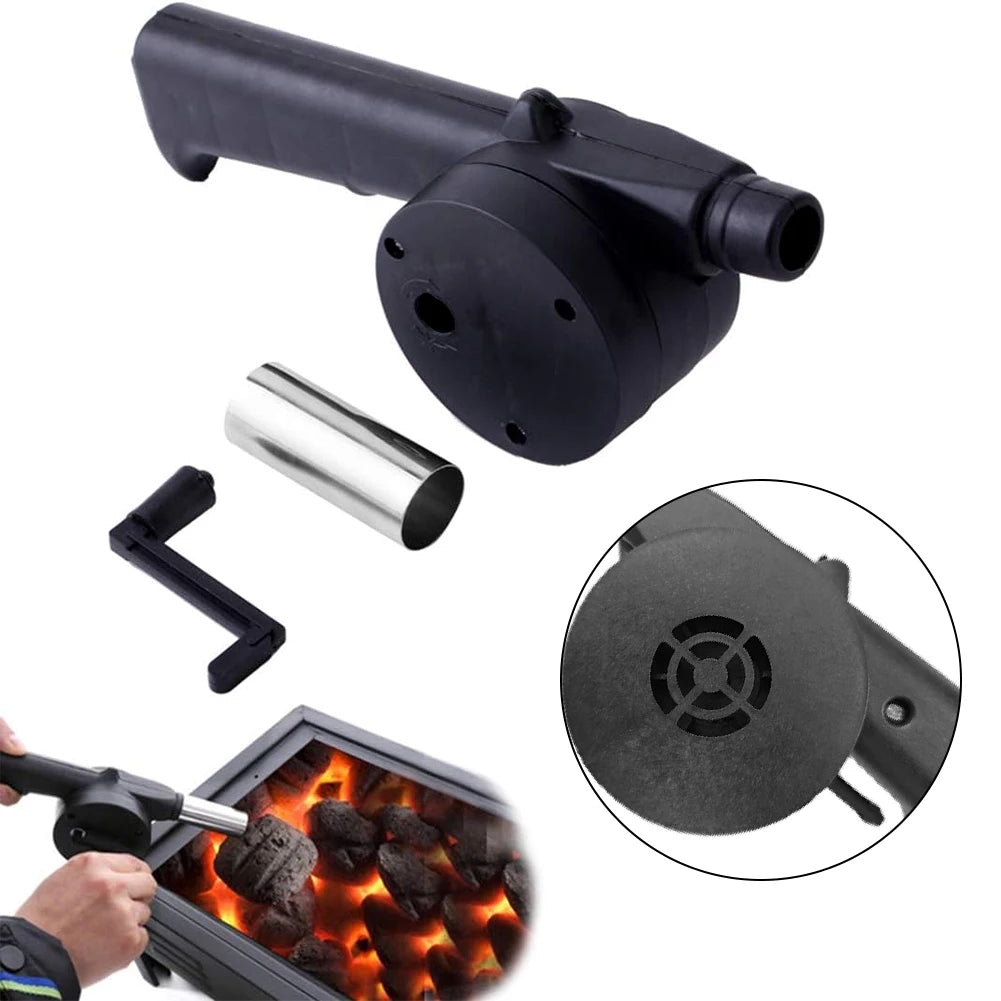 Outdoor Barbecue Fan Hand-cranked Air Blower Portable BBQ Grill Fire