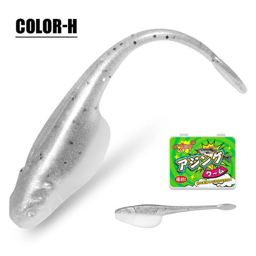 Rosewood Crappie Minnow Shad Soft Baits 5cm Ajing Worm Fishing Lure