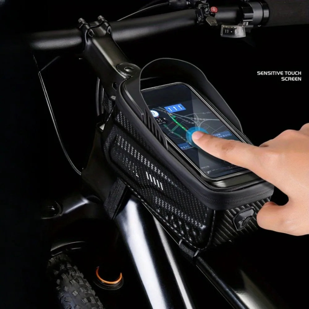 Bicycle Top Tube Bag, Frame Bag, Hard Shell Bag, Waterproof Mountain