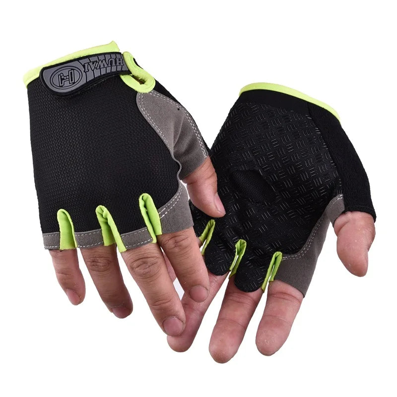 Cycling Gloves Anti Slip Shock Breathable Half Fingerless Gloves Bike