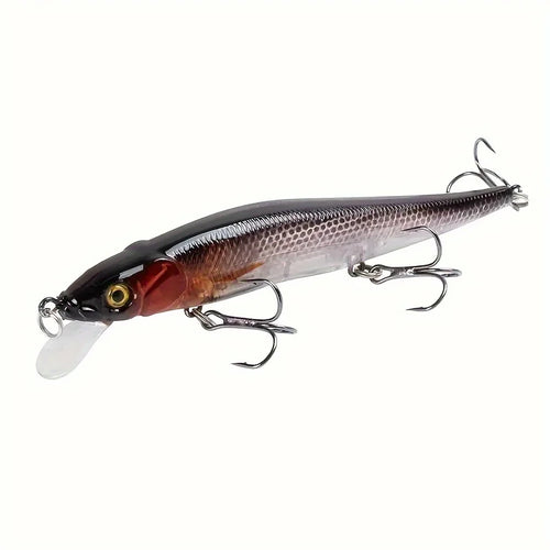 1pc 4.53inch/0.49oz Plastic Simulation Lure, Minnow Hard Bait With 3