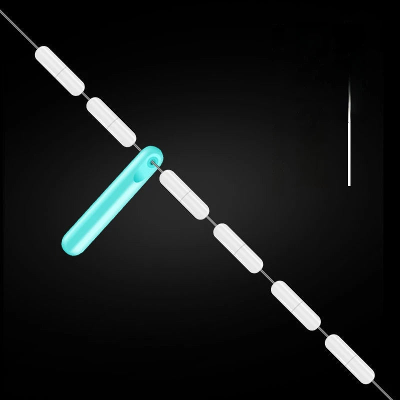 300Pcs Silicone Space Bean Oval Stopper Bobber Profession Fishing