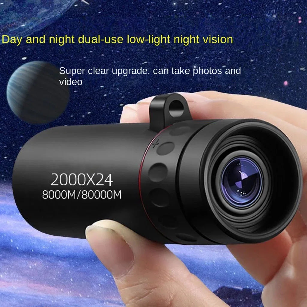 2000x24 HD Monocular Telescope Mini Portable Mobile Phone Telescope